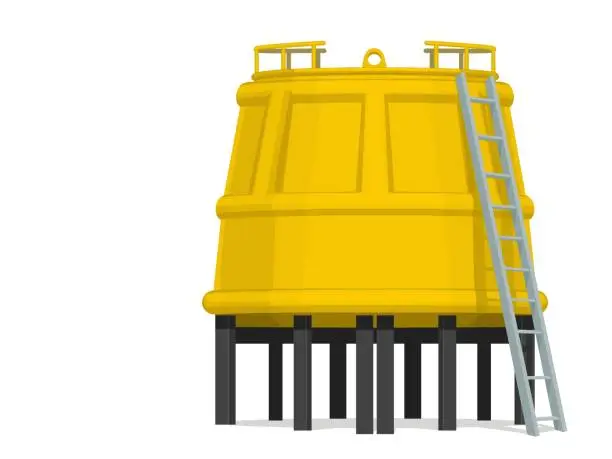 Vector illustration of Isolated buoy on white background