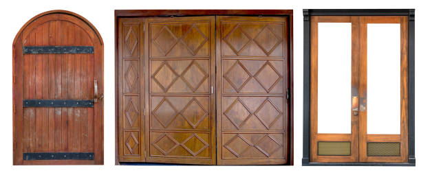 istock brown wooden door isolated on white background 1758857966
