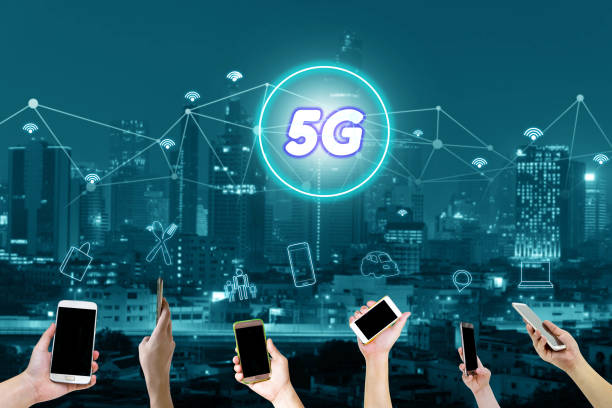 istock 5G network interface and icon concept,hand holding mobile smart phone with cityscape 1758858487