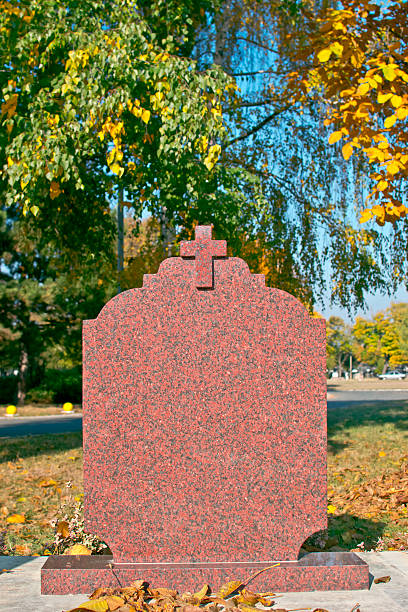 istock Blank gravestone ready for an inscription 175889996
