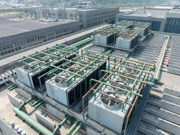 istock Building cooling air conditioner outdoor unit 1758905663