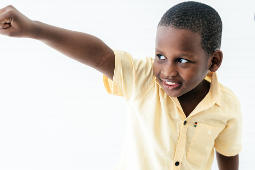 Close Up Portrait of a African American boy