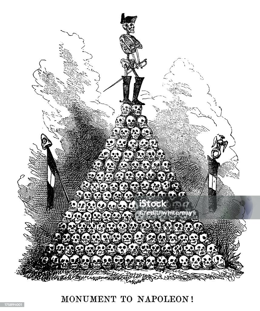 Monument à Napoléon-Victorian satire - Illustration de Empilé libre de droits