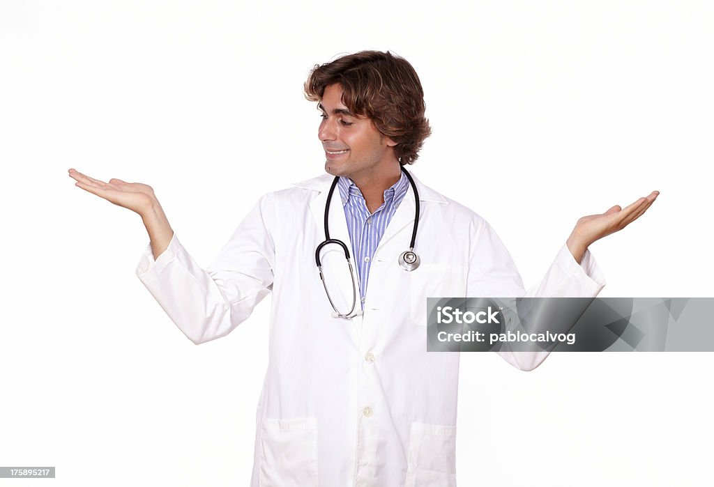 Charmoso médico segurando o palms - Foto de stock de Adulto royalty-free