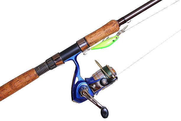 istock Fishing rod and reel isolated on white 175898061