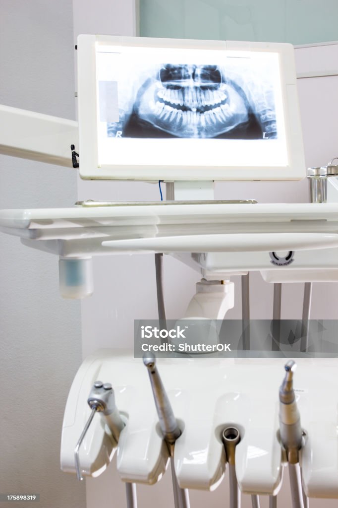 X-ray dentes para verificar - Royalty-free Cadeira Foto de stock