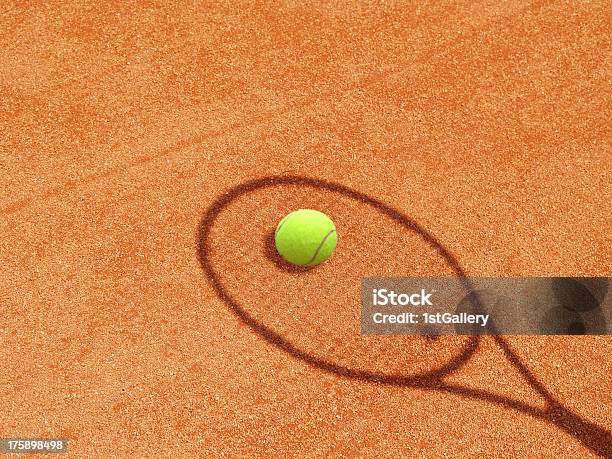 Tennis Racket With Ball Shadow Stock Photo - Download Image Now - Agricultural Field, Close-up, Copy Space