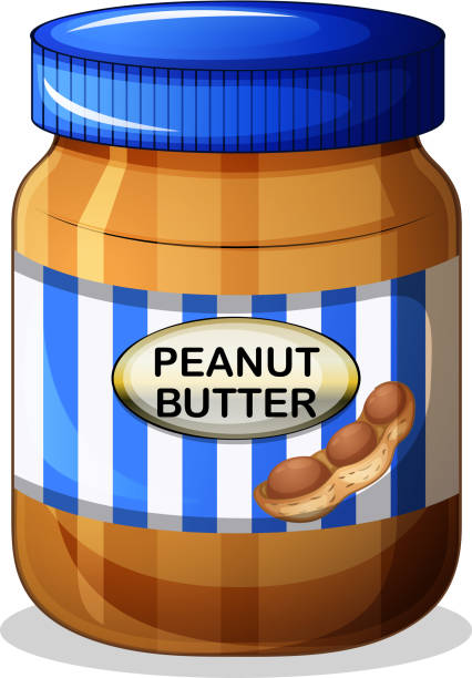 ilustraciones, imágenes clip art, dibujos animados e iconos de stock de pote de mantequilla de maní - nut snack peanut backgrounds