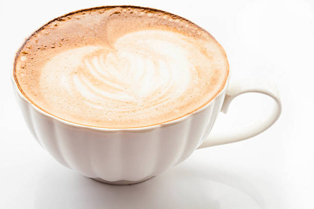 istock Hot coffee latte cup isolated on white background 175901353