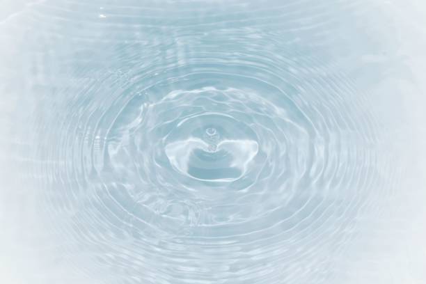 istock Defocus blurred transparent blue colored clear calm water surface texture with splashes reflection. Trendy abstract nature background. Water waves in sunlight with copy space. Blue watercolor shine. 1759013818