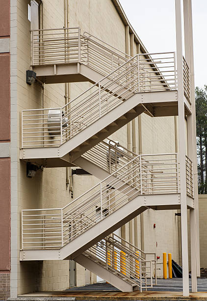 istock Beige Metal Stairs 175901834