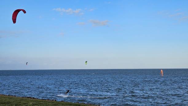 istock Kiteboarding Surfing in Galveston Bay 1759034409