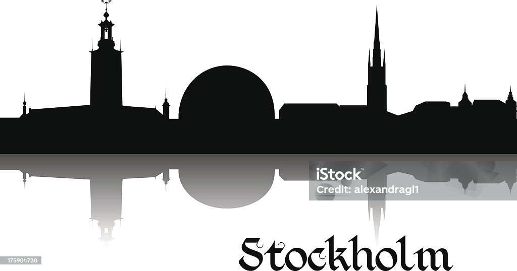 Silhueta de Estocolmo - Royalty-free Estocolmo arte vetorial