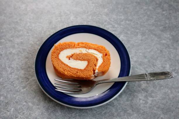 istock Close-up of carrot roll cake 1759050995
