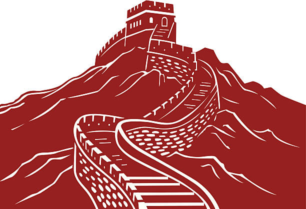 The Great Wall The Great Wall of China.(This editable vector file contains eps10,ai10, pdf and 300dpi jpeg formats.) great wall of china stock illustrations