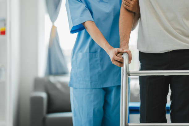 istock osteoarthritis physical therapist Therapy and help patient exercise and treat young athlete's injured knee. Wound rehabilitation, physical therapy, recovery concept 1759120234