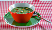 Green Cream Vegetable soup