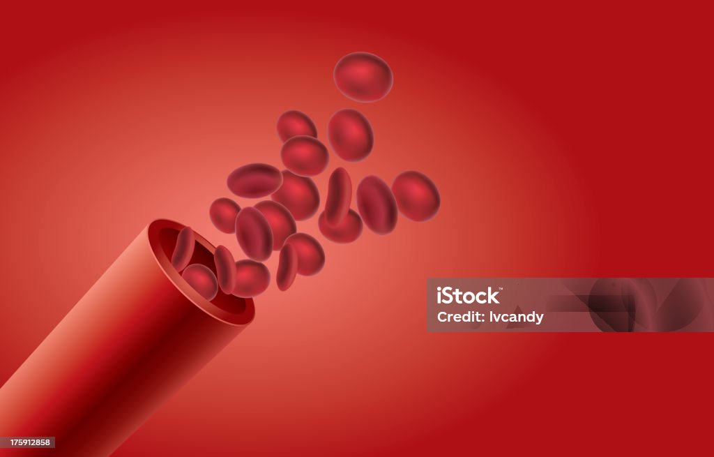 Vaso sanguíneos - arte vectorial de Glóbulo rojo libre de derechos