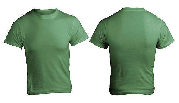 istock men's green shirt template 175912926