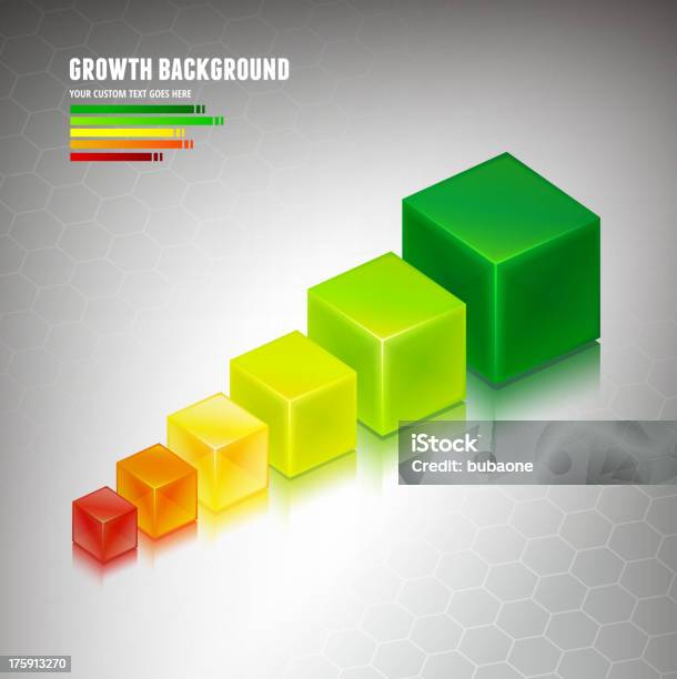 Vetores de De Negócios Personalizados De Fundo Cubos Em Crescimento e mais imagens de Amarelo