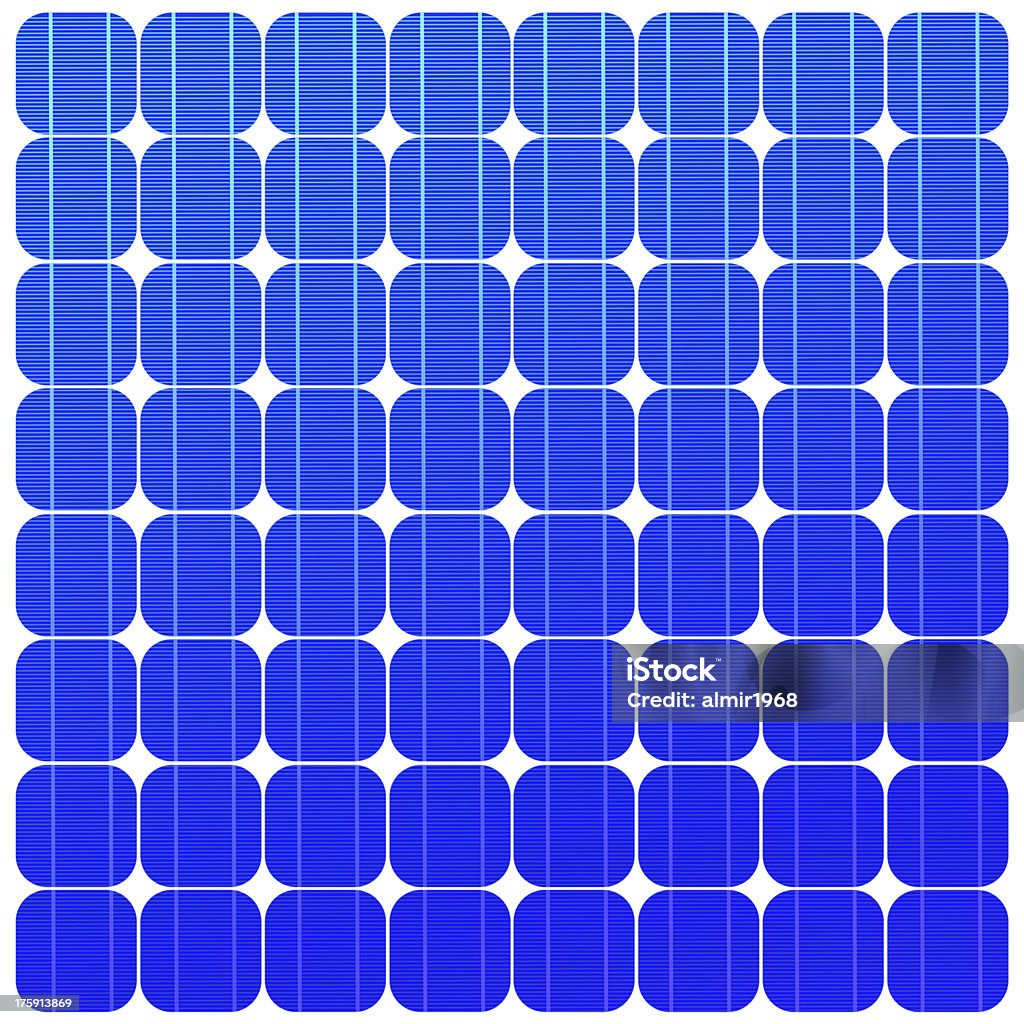 Solar Panel Close-up of a Photovoltaic Solar Panel Blue Stock Photo