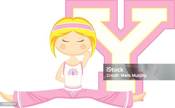 Fille Formation Yoga Lettre Y Vecteurs libres de droits et plus d'images vectorielles de A la mode - A la mode, Apprentissage, Assis