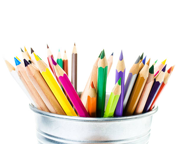 istock Many different colored Rainbow pencils school supplies in tin 175914584