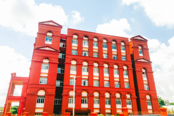 Prestigious government building with blue sky background at Karnataka, India.