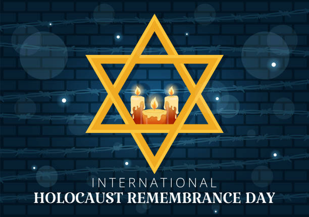istock International Holocaust Remembrance Day Vector Illustration on 27 January with Yellow Star and Candle to Commemorates the Victims in Flat Background 1759151610