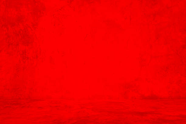 istock Empty studio interior background and backdrop and stand product display with shadow and red leaves on blank text background for inserting text 1759156345
