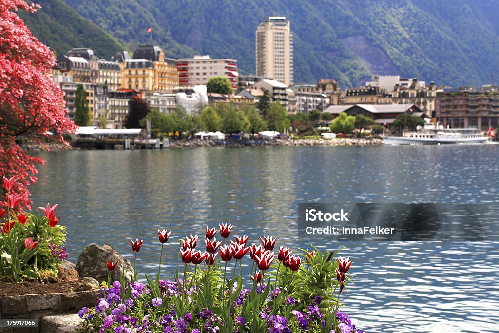 Montreux et au lac de Genève, en Suisse. - Photo de Alpes européennes libre de droits