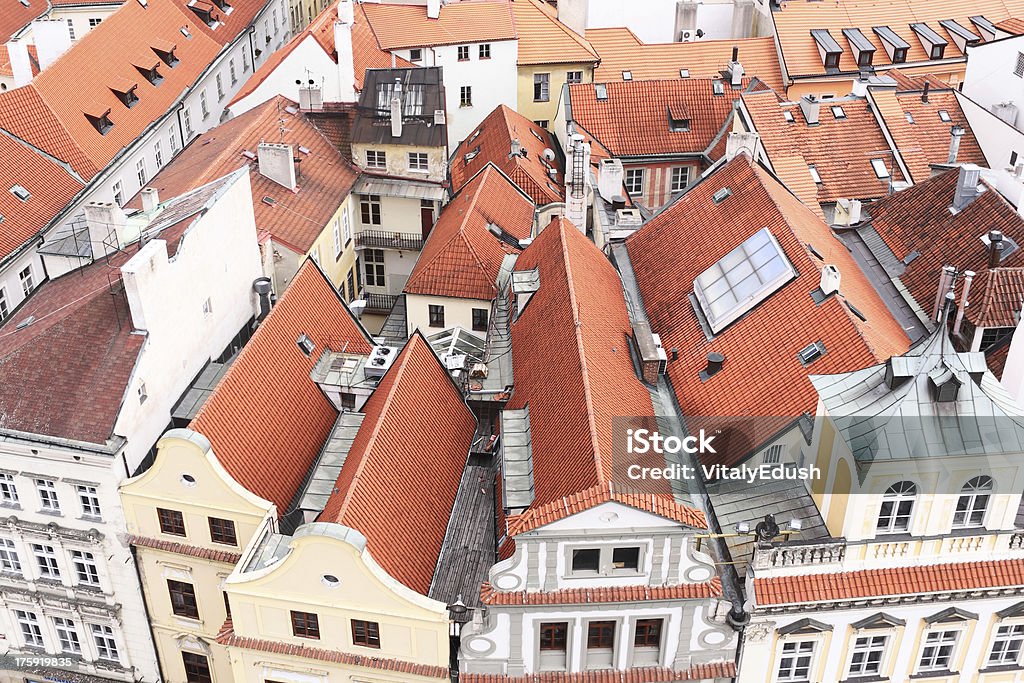 Staromestska's Square. Vista do Tower's top - Foto de stock de Acima royalty-free