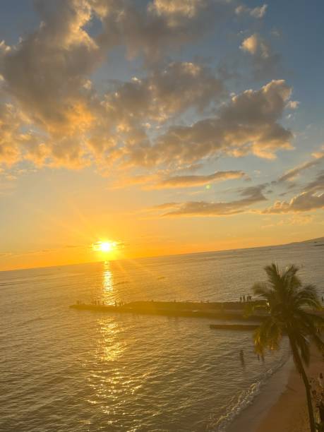 istock Hawaii Sunset from Waikiki beach 1759210481