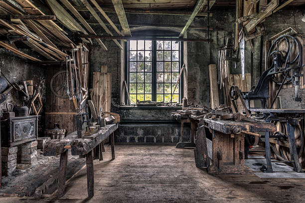 Old Carpenter´s wörkshop in Gammelstilla, Dalarna, Sweden