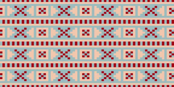 Vector illustration of Ukrainian folk embroidery seamless pattern