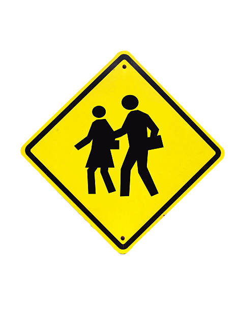 istock Traffic School warning sign) on isolated 175924179