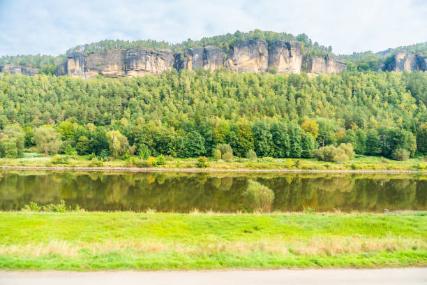 The Elbe Sandstone Mountains in Germany, Europe. High quality photo