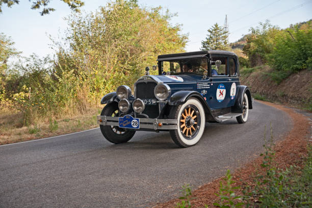 Vintage Buick Master Six Opera Coupe (1929) in classic car race Gran Premio Nuvolari, on September 17, 2023 in Predapppio, FC, Italy Vintage Buick Master Six Opera Coupe (1929) in classic car race Gran Premio Nuvolari, on September 17, 2023 in Predapppio, FC, Italy premio stock pictures, royalty-free photos & images