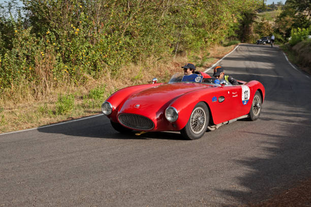 Racing car Alfa Romeo Conrero Sport 2000 (1953) in classic car race Gran Premio Nuvolari, on September 17, 2023 in Predapppio, FC, Italy Racing car Alfa Romeo Conrero Sport 2000 (1953) in classic car race Gran Premio Nuvolari, on September 17, 2023 in Predapppio, FC, Italy premio stock pictures, royalty-free photos & images