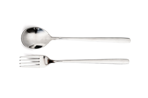 spoon fork isolated on white background
