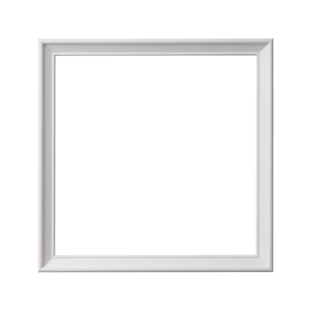 istock White blank picture frame, realistic horizontal picture frame. Empty white picture frame, mockup template isolated on white background. 1759282105