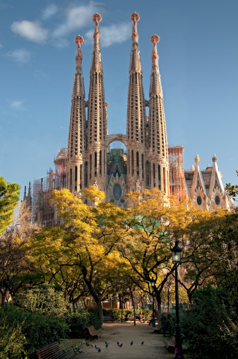 Catedral of Antoni Gaudi in Barcelona, Spain.