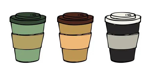 Vector illustration of Cup of tea or coffee