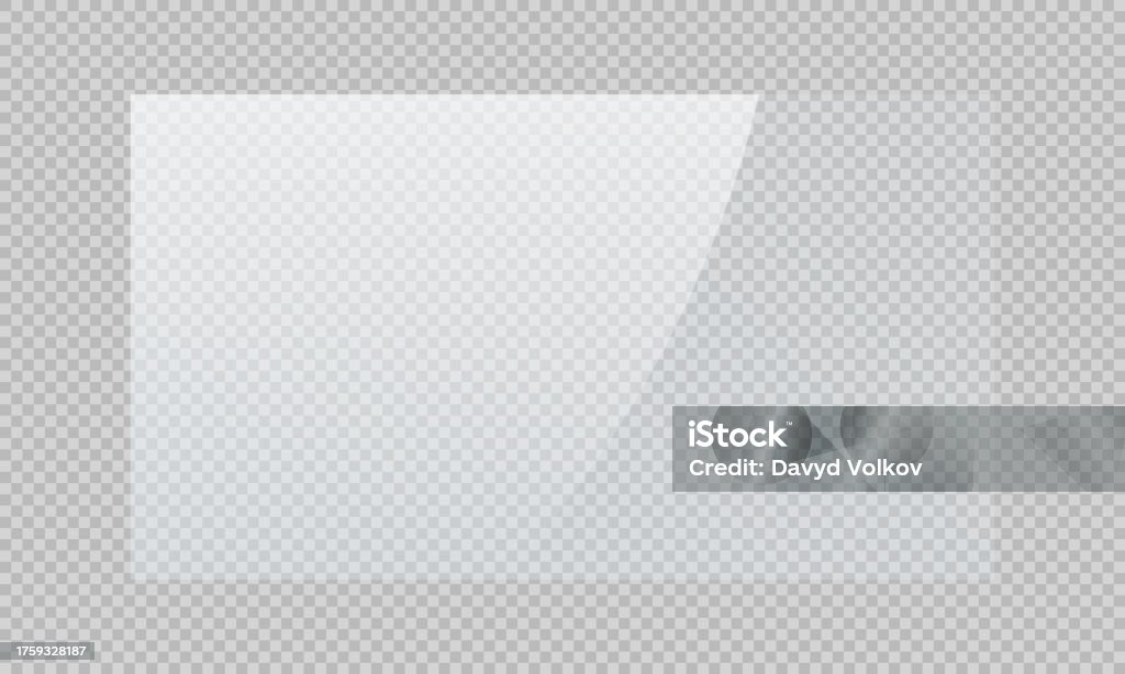 Glass Reflection Vector Transparent Shiny Glass Plate Screen Reflection Vector Illustration ...