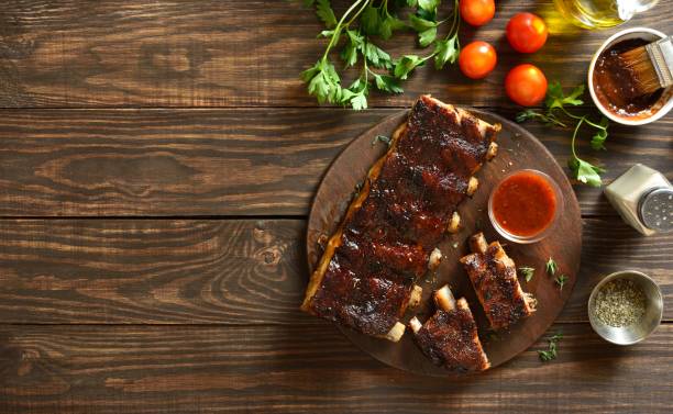 istock Barbecue pork ribs on cutting board 1759349498