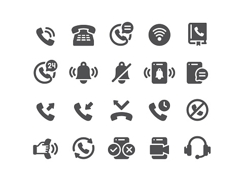 Telephone, using phone, mobile phone, handset, icon, icon set, smart phone, call, video call, connection