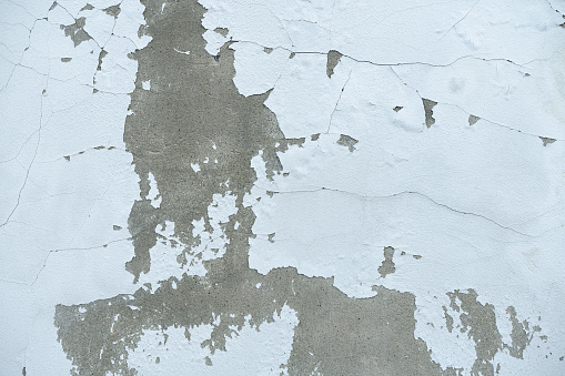 Peeling wall paint, close up