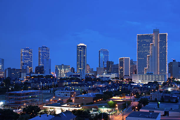 Skyline of Fort Worth, Texas stock photo