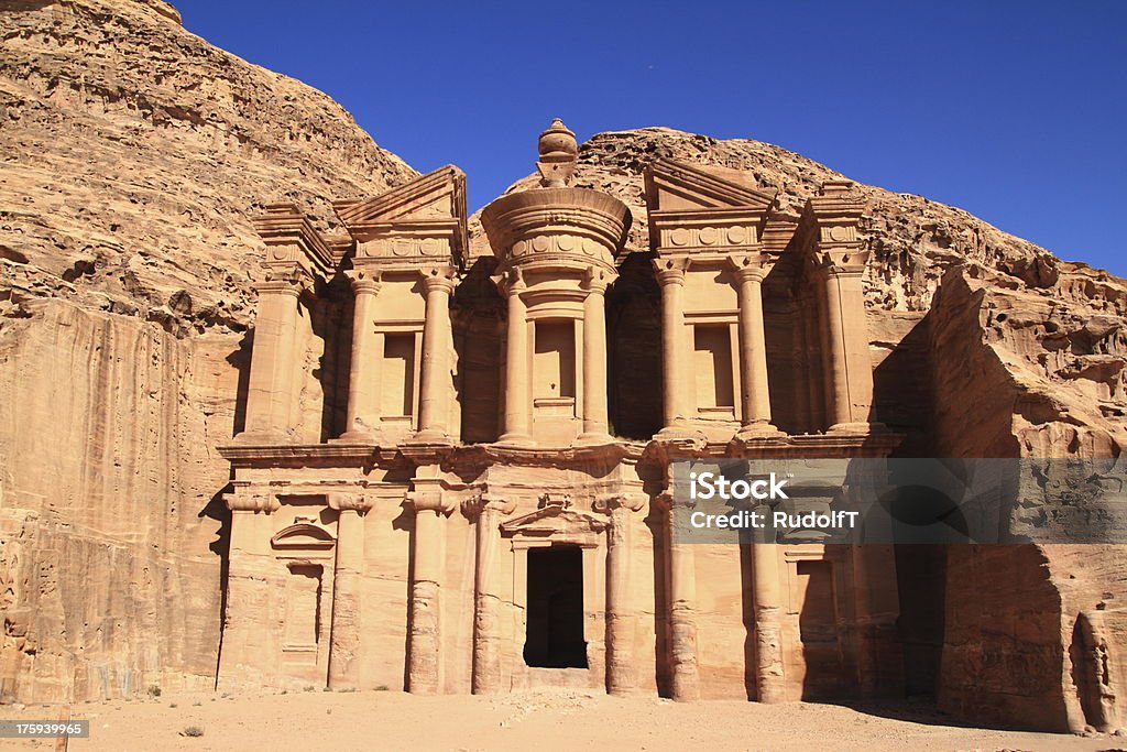 Petra The abandoned city of Petra in Jordan in ancient times was the capital of the kingdom of the Nabateans. Abandoned Stock Photo