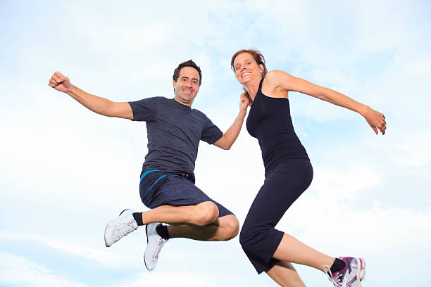 istock Couple - Active Life  Jump Outside 175940018
